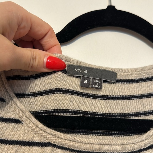 Vince Wool & Cashmere Striped Sweater - Picture 4 of 10